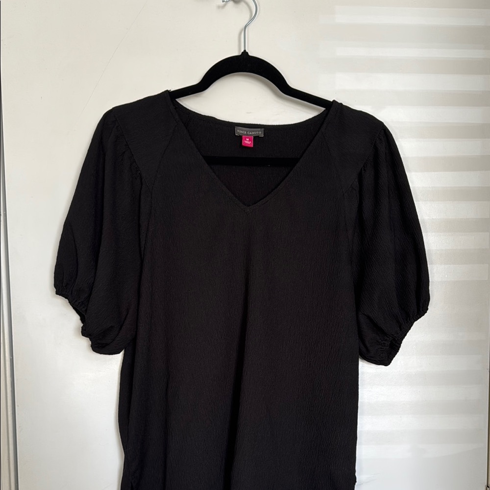 Chic Black V-Neck Blouse